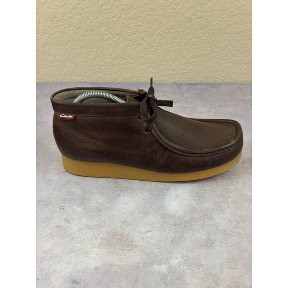 Clarks Originals Brown Leather Wallabees Stinson Hi Boots Men’s Size 9 - Picture 15 of 16